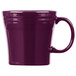 A purple Fiesta china mug with a handle.