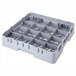 Cambro 16S434151 Camrack 5 1/4" High Customizable Soft Gray 16 Compartment Glass Rack Main Thumbnail 1