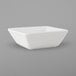 A Tuxton AlumaTux white square china bowl.