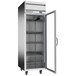 A Beverage-Air Horizon Series reach-in refrigerator with a glass door open on a white background.