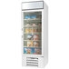Beverage-Air MMF23HC-1-W-EL MarketMax 27" White Glass Door Merchandiser Freezer with Electronic Lock - 22.5 cu. ft. Main Thumbnail 1