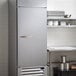 A Beverage-Air Horizon Series reach-in freezer with a stainless steel door.