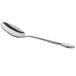 A Choice Bethany stainless steel serving spoon with a handle.