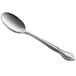 A close-up of a Choice Bethany stainless steel teaspoon with a handle.