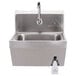 Advance Tabco 7-PS-62 Hands Free Hand Sink with Knee Operated Valve - 17 1/4" Main Thumbnail 2