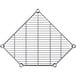 A Regency chrome wire pentagon shelf with a grid pattern.