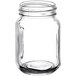 An Acopa Rustic Charm clear glass mini mason jar with a lid.