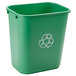 Continental 2818-2 28 Qt. / 7 Gallon Green Rectangular Recycling Wastebasket / Trash Can Main Thumbnail 2