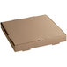 16" x 16" x 2" Kraft Customizable Corrugated Plain Pizza / Bakery Box - 50/Bundle Main Thumbnail 1