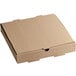 12" x 12" x 2" Kraft Customizable Corrugated Plain Pizza / Bakery Box - 50/Bundle Main Thumbnail 1