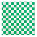 Choice green and white check deli wrap paper on a green and white checkered surface.