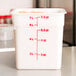 Cambro 8SFSP148 8 Qt. White Poly CamSquare® Food Storage Container Main Thumbnail 1