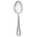 A Libbey stainless steel teaspoon with a beaded handle.
