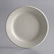 A Libbey Princess White stoneware plate with a white rolled edge.