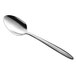 A Libbey stainless steel medium weight tablespoon with a silver handle on a white background.