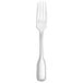A Libbey stainless steel dessert fork with a silver handle.