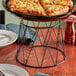 American Metalcraft DPS797 7" Black Drum Pizza Stand Main Thumbnail 1