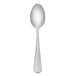 A Libbey stainless steel teaspoon with a black handle on a white background.