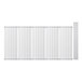 A row of metal panels with metal rods on a white background.