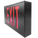 Lavex Industrial Double Face Black Steel LED Exit Sign with Red Lettering and Battery Backup Main Thumbnail 2