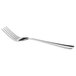 A close-up of a Libbey Windsor Grandeur stainless steel dinner fork with a silver handle.