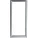A white rectangular replacement door gasket with a silver frame.