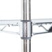 A Metro Super Erecta stainless steel post.