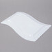 Fineline Wavetrends 1407-WH 7 1/2" x 12" White Plastic Luncheon Plate - 120/Case Main Thumbnail 3