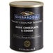 A black container of Ghirardelli Sweet Ground Dark Chocolate & Cocoa Powder with white text.