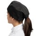 Mercer Culinary Millennia® Customizable Black Mesh Top Baker's Skull Cap / Pill Box Hat M60075BK - Regular Size Main Thumbnail 4