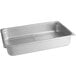 A Vigor stainless steel hotel pan with a footed wire rack.