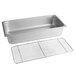 Vigor Full Size 4" Deep Anti-Jam Stainless Steel Steam Table Pan / Hotel Pan with Footed Cooling Rack / Pan Grate - 22 Gauge Main Thumbnail 4