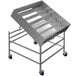 A Winholt stainless steel insulated cold food display table on wheels.