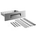 An Avantco stainless steel drawer assembly with metal parts inside.