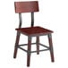 Lancaster Table & Seating Rustic Industrial Dining Side Chair with Mahogany Finish Main Thumbnail 3