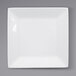 Acopa 6" Bright White Square Porcelain Plate - 36/Case Main Thumbnail 3