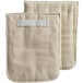 A beige terry cloth with a white wrist strap.