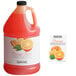 A red plastic jug of Narvon Orange Slushy concentrate with a label.
