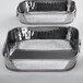 Two American Metalcraft silver hammered stainless steel square food serving tubs.