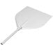 An American Metalcraft aluminum pizza peel with a long white handle.