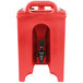 Cambro 100LCD158 Camtainers® 1.5 Gallon Hot Red Insulated Beverage Dispenser Main Thumbnail 3