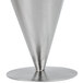 Tablecraft R57 7" Brushed Stainless Steel Footed French Fry Cone Main Thumbnail 4