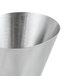 Tablecraft R57 7" Brushed Stainless Steel Footed French Fry Cone Main Thumbnail 5