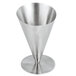 Tablecraft R57 7" Brushed Stainless Steel Footed French Fry Cone Main Thumbnail 2