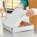 Choice 10" x 10" x 2" White Corrugated Plain Pizza Box - 50/Bundle Main Thumbnail 1