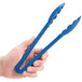 Mercer Culinary M35100BL Hell's Tools® 9 1/2" Blue High Temperature Plastic Tongs Main Thumbnail 8