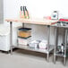 Advance Tabco H2S-304 Wood Top Work Table with Stainless Steel Base and Undershelf - 30" x 48" Main Thumbnail 1