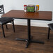 Lancaster Table & Seating 24" x 42" Laminated Rectangular Table Top Reversible Walnut / Oak Main Thumbnail 1