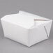A white Fold-Pak Bio-Pak paper take-out box with a lid.