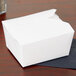 Fold-Pak 01BPWHITEM Bio-Pak 5" x 4" x 3" White Microwavable Paper #1 Take-Out Containers - 450/Case Main Thumbnail 4